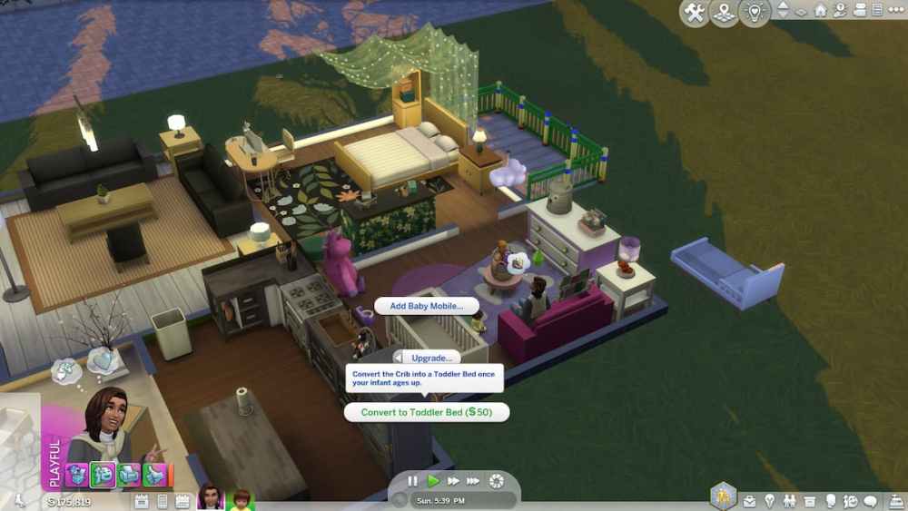 Mejorar la cuna en Los Sims 4