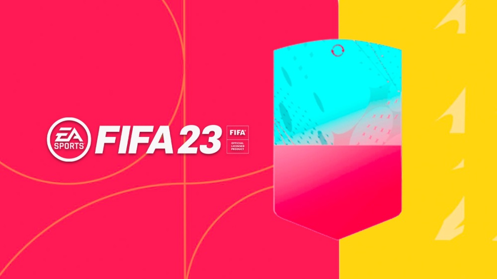 Ficha de intercambio de cumpleaños FIFA 23 FUT en el fondo