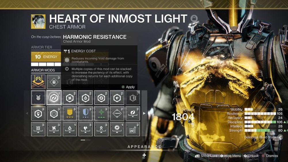 Modo de armadura de Destiny 2