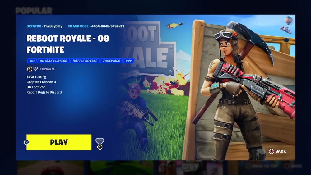 Reiniciar Royale - OG Fortnite