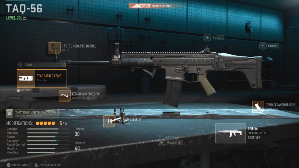 TAQ-56 en Modern Warfare 2 Armero