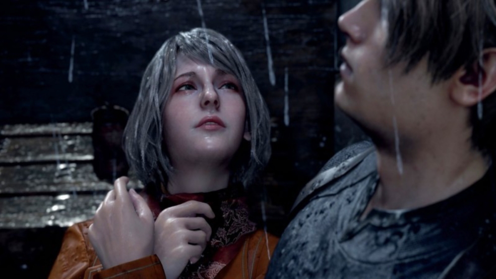 Resident Evil 4 Remake Leon rescata a Ashley de la iglesia del pueblo.