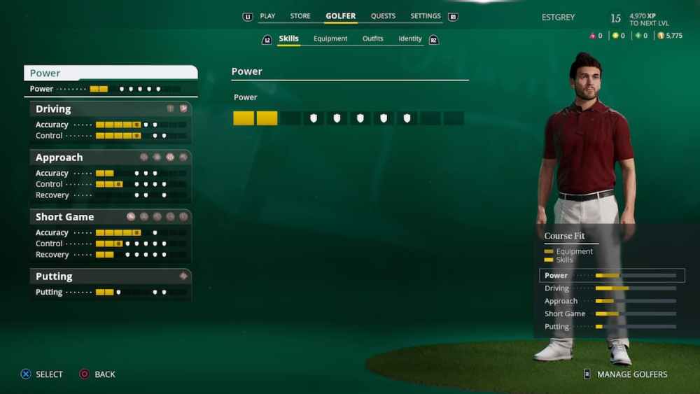 Actualice sus puntos de habilidad Pro Fast EA Sports PGA Tour