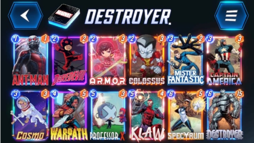 Destructor Deck Marvel Snap