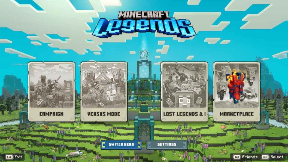 Cambiar la apariencia de los personajes en Minecraft Legends