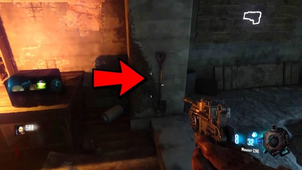 Usando la pala para el bastón de hielo Origins