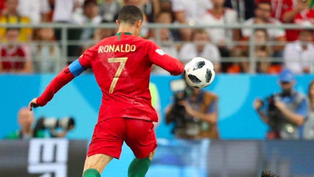 Cristiano Ronaldo jugando para Portugal 