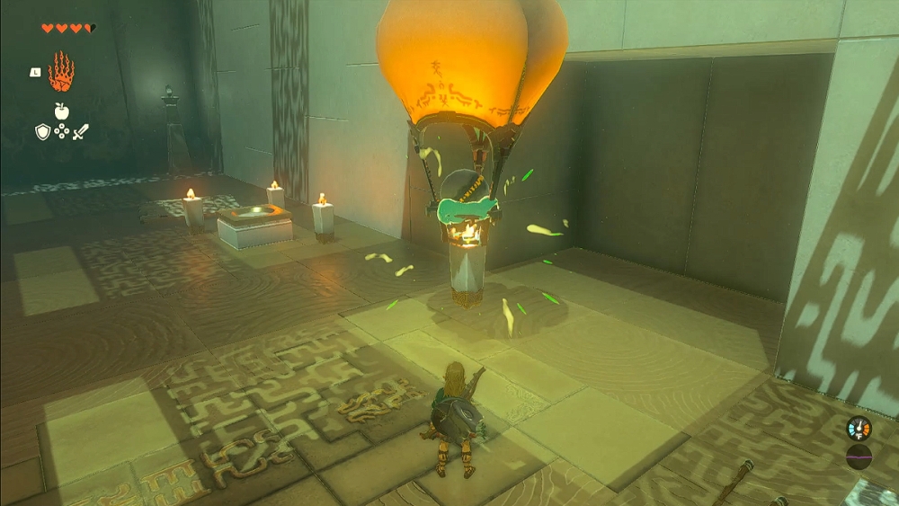 Zelda TOTK Sinakawak shrine etapa 3 bola pequeña