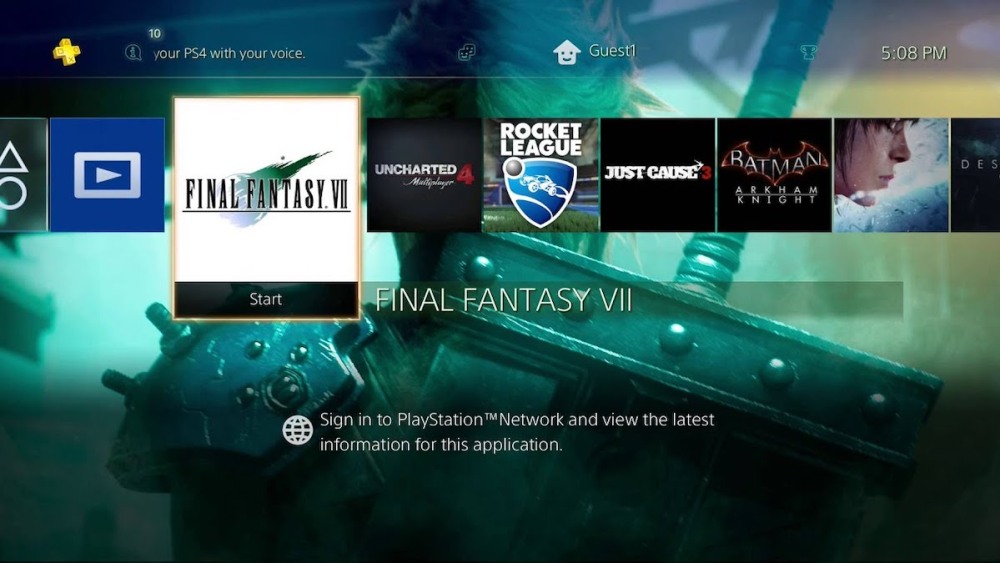 Tema personalizado de PS4 de Final Fantasy VII Midgar