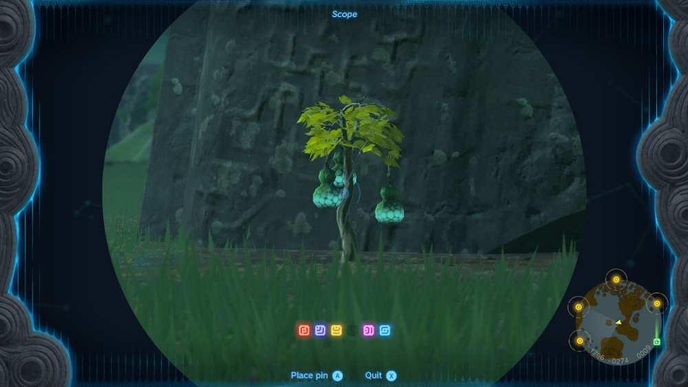 un árbol frutal splash en zelda lágrimas del reino