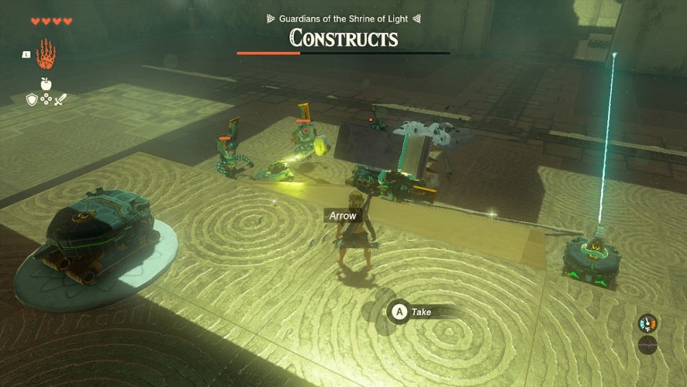 usando los carros de búsqueda como guerreros en zelda lágrimas del reino