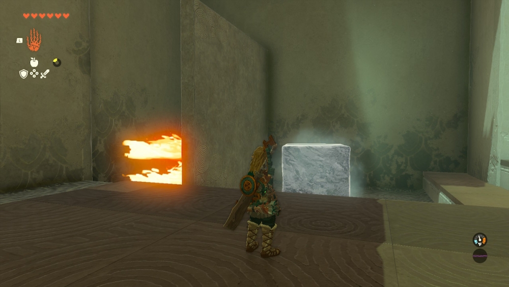 zelda lágrimas del santuario kiuyoyou del reino bloqueando el fuego del hielo