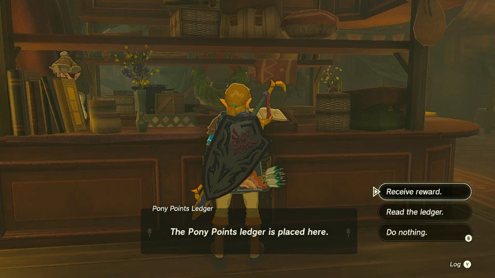 Link canjea Pony Point en Zelda TOTK.