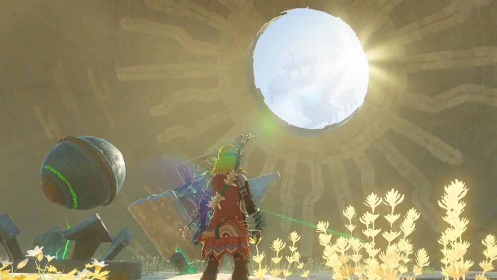 lanzar el cristal de regreso al santuario natak en zelda lágrimas del reino