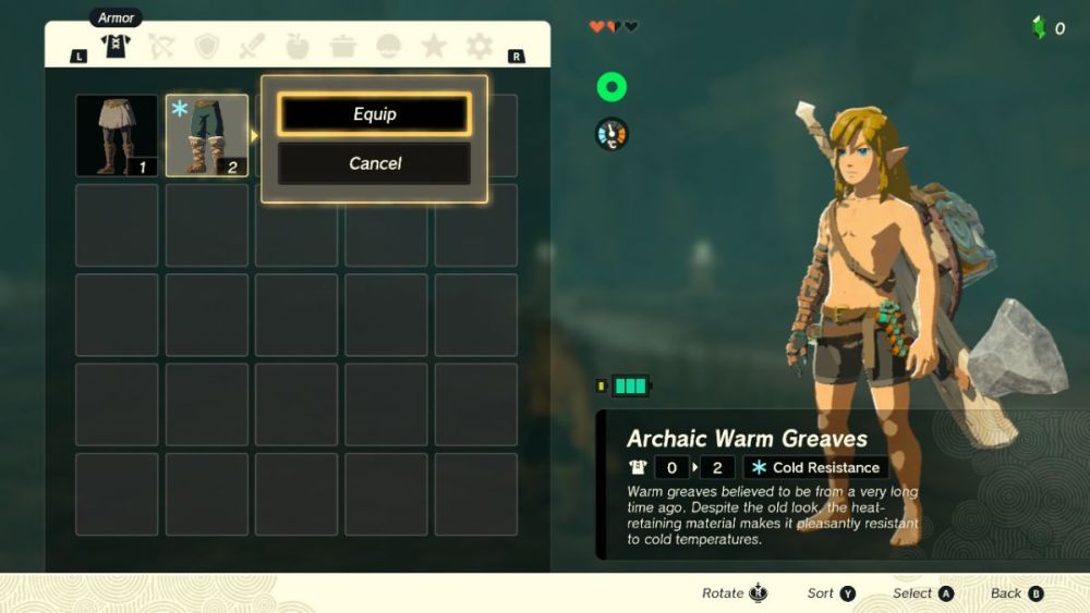 Cómo cambiarse de ropa en Zelda: Tears of the Kingdom