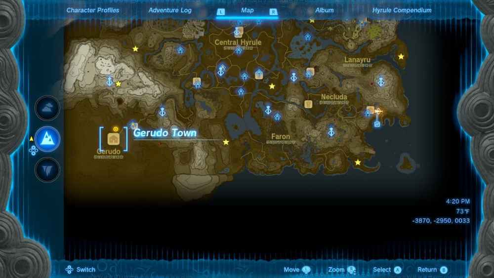 Dónde encontrar la ciudad de Gerudo en Tears of the Kingdom