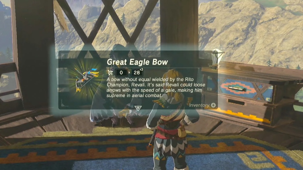 Great Eagle Bow se obtiene en Zelda: Breath of the Wild