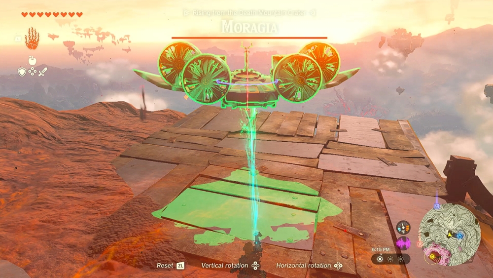 Avión de combate Zelda TOTK Moragia Boss.