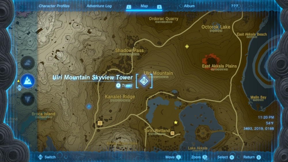 ubicación de la torre ulri mountain skyview en zelda totk