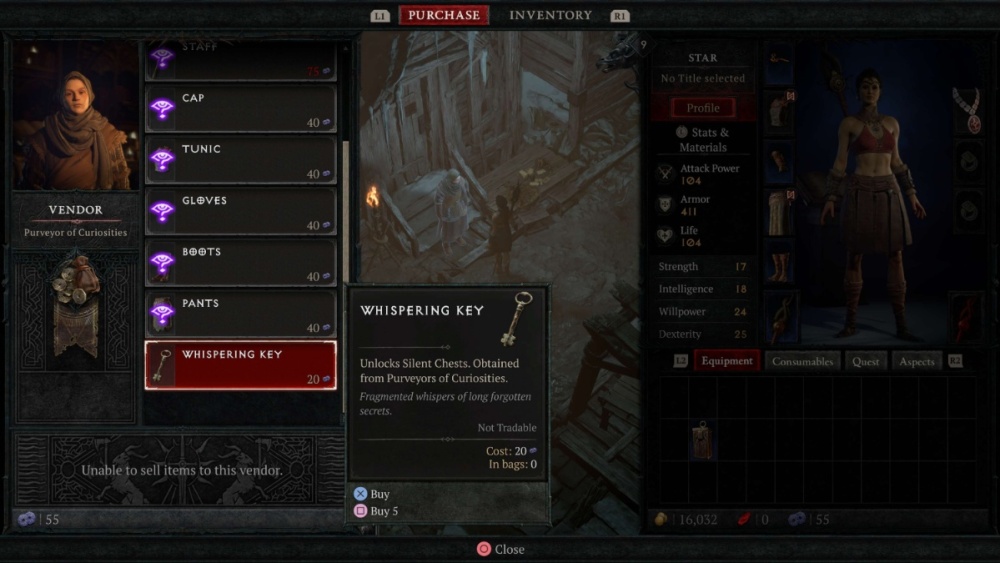 Llave susurrante en Diablo 4