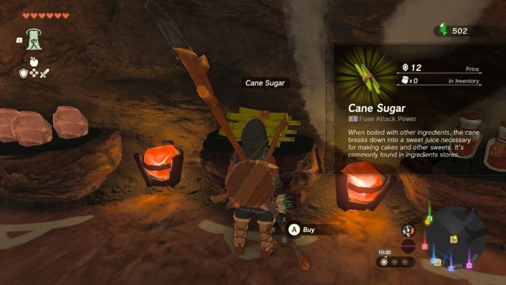 Dónde conseguir caña de azúcar en Zelda: Tears of the Kingdom