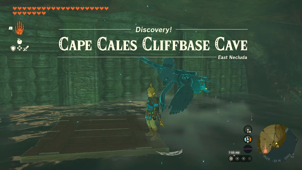 Cueva de Cape Cales Cliffbase en Zelda TOTK.