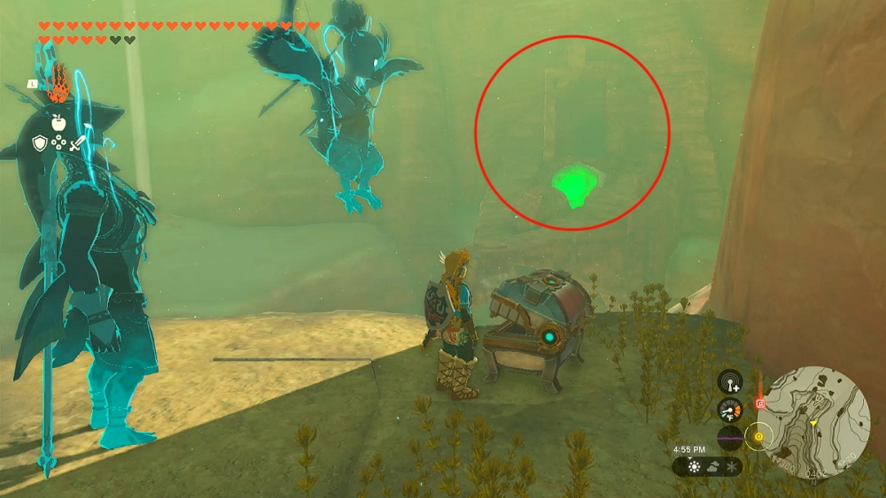 La Estatua de la Cueva de las Ocho Heroínas en Zelda TOTK.