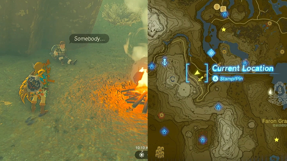 La ubicación de la segunda persona desaparecida en Disaster in Gerudo Canyon quest en Zelda TOTK.