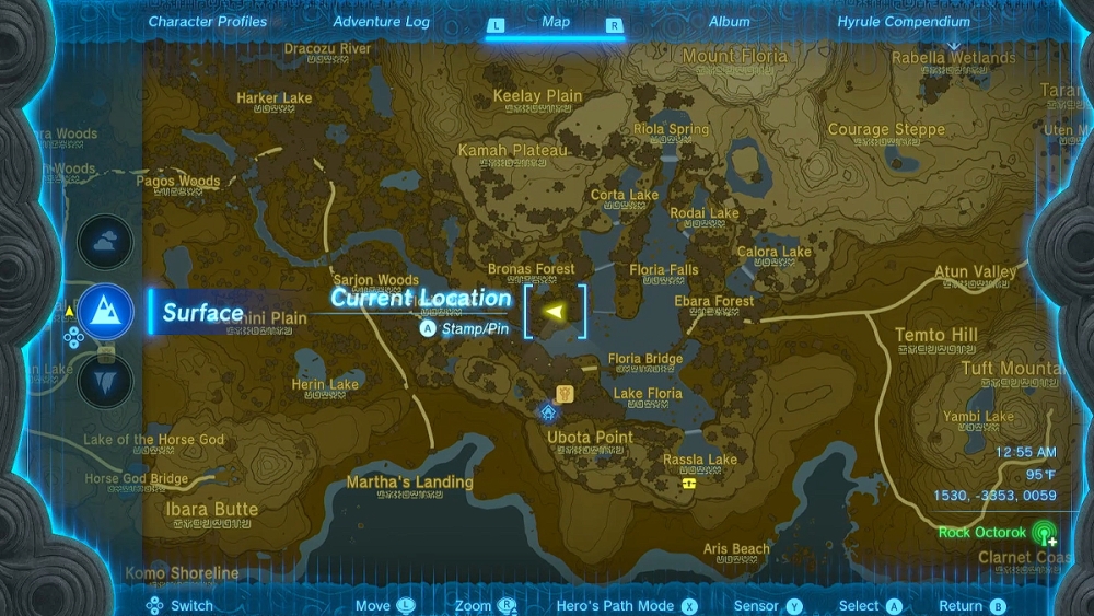 Ubicación de Cima y Dondons en Zelda TOTK.