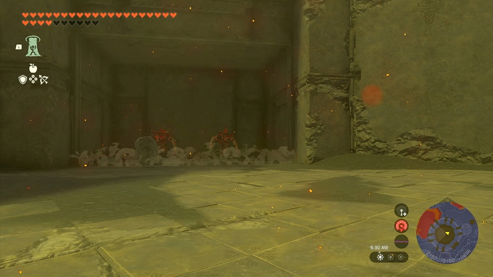 Lucha en el Coliseo Abrasador en Zelda TOTK.