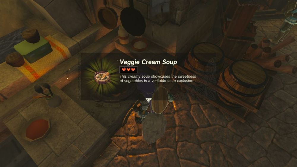 Cómo hacer sopa de crema de verduras en Zelda: Tears of the Kingdom