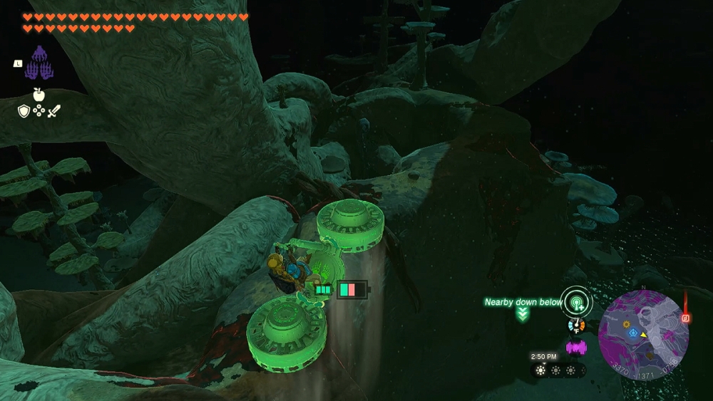 Link vuela una Hover Bike en Zelda TOTK.