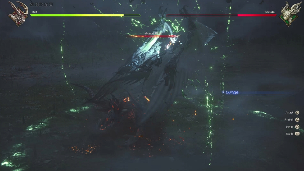 Garuda realiza Aerial Blast en FF16.