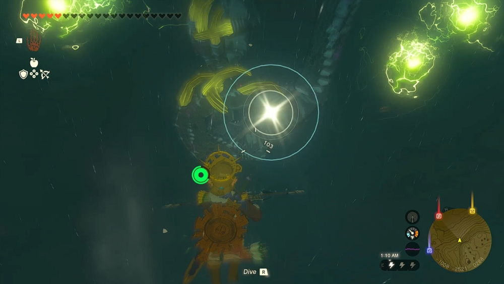 Cultivando garras de dragón en Zelda TOTK.