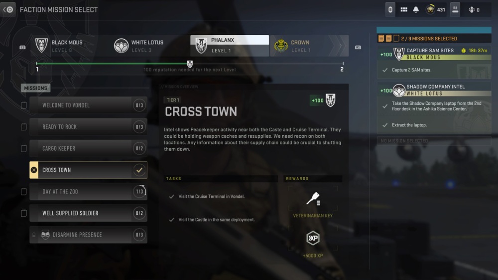 Misión Cross Town en Warzone DMZ