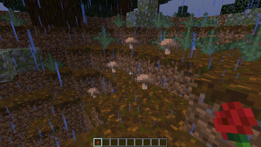 dónde encontrar hongos rojos y hongos marrones en minecraft