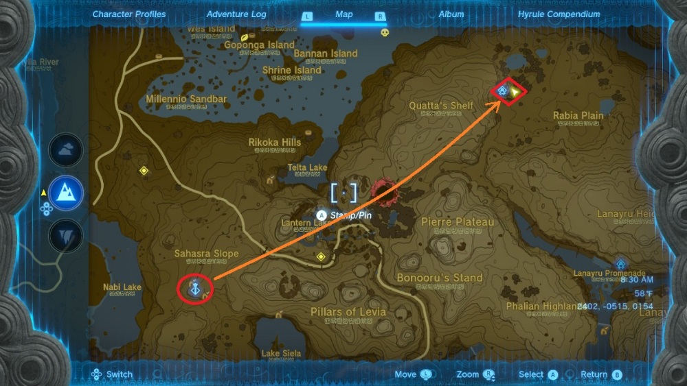 dónde encontrar el santuario kurakat en zelda lágrimas del reino