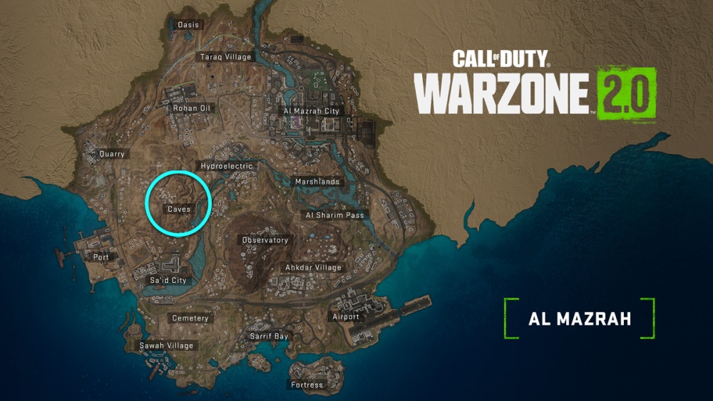 Cuevas de Sattiq en el mapa de Al Mazrah en Warzone DMZ