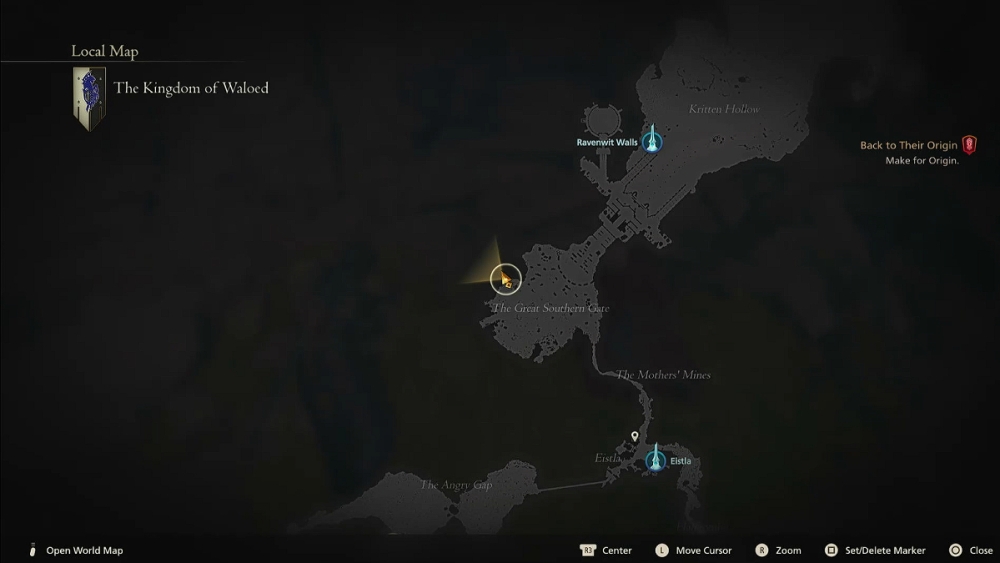 Ubicación del mapa del tesoro en FF16.