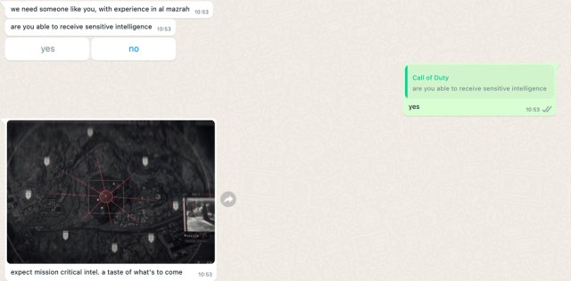 Conversación de WhatsApp con Activision antes de MW3