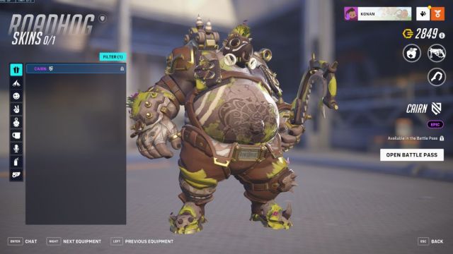 Peau Roadhog Cairn dans Overwatch 2