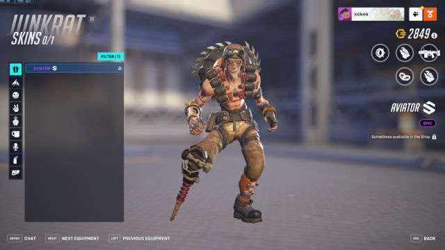 Peau Junkrat Aviator dans Overwatch 2