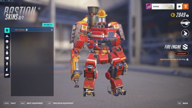 Peau Bastion Fire Engine dans Overwatch 2