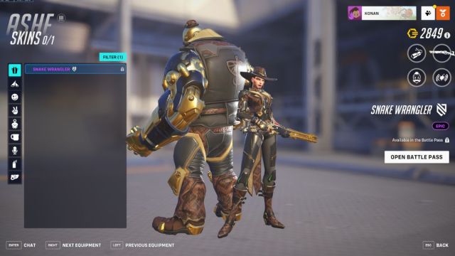 Peau Ashe Snake Wrangler dans Overwatch 2