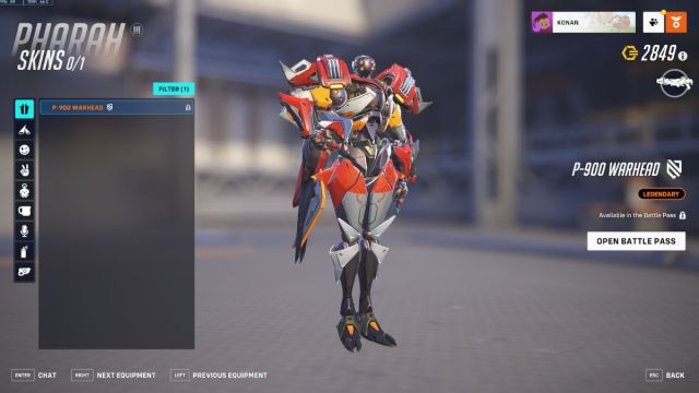 Peau d'ogive Pharah P-900 dans Overwatch 2