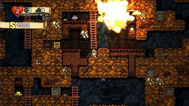 Los mejores juegos de PS4 para 3 jugadores, Spelunky