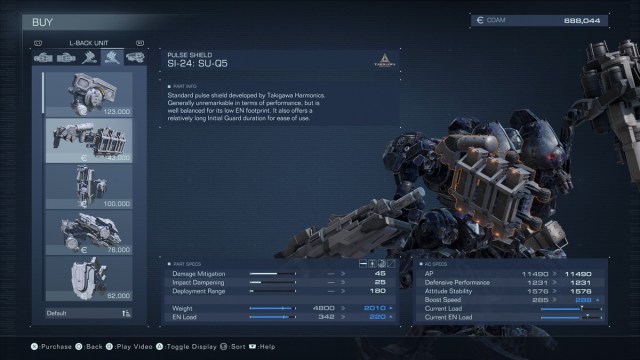 Obtenga COAM rápidamente con Armored Core VI Parts Economy