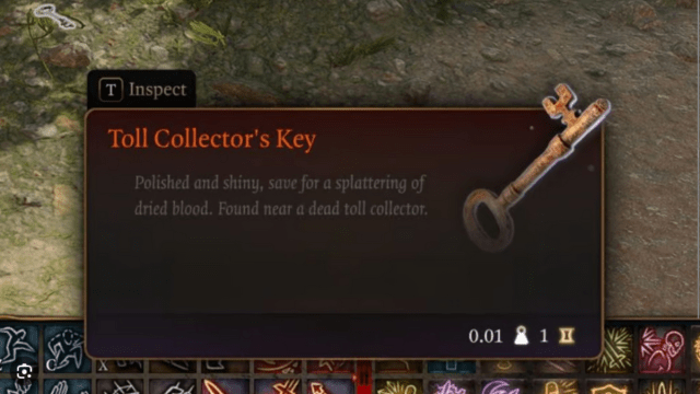 Baldur's Gate 3 dónde encontrar la llave de peaje