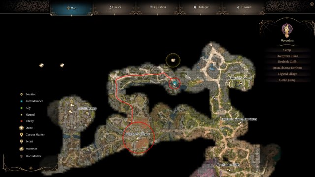 Ubicación de Karlach en Baldur's Gate 3 (BG3)