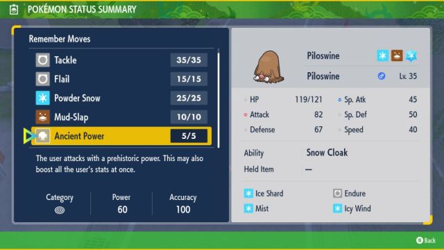 Evoluciona Piloswine a Mamoswine